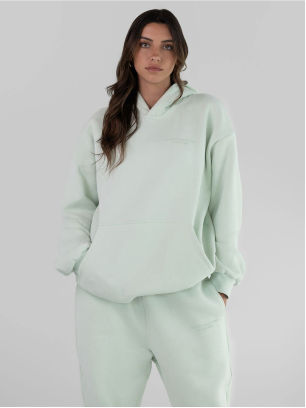 Women's COMFRT Pastel Mega Hoodie Sweatshirt Size M in Mint Green